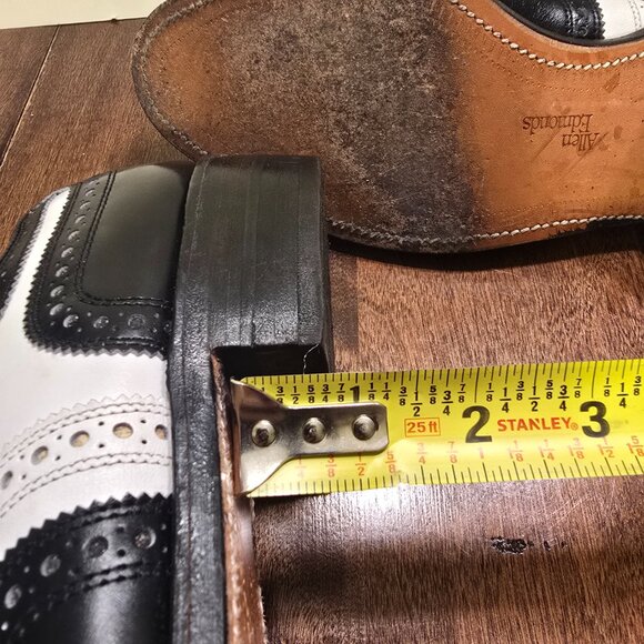 ALLEN EDMONDS Broadstreet Black/White Wingtip Spectator Shoes 9D Made in USA - Picture 16 of 16